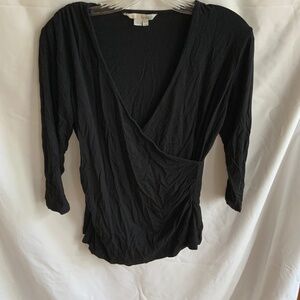 Boden long sleeved surplice wrap top in- US 10 petite /UK 14 petite